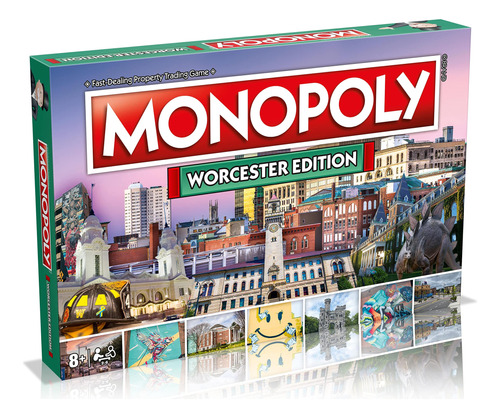 Worcester Monopoly Board Game Edition, Juego Familiar Para