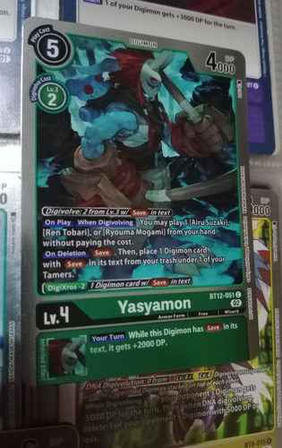 Yasyamon Carta Brillante Digimon Bandai 