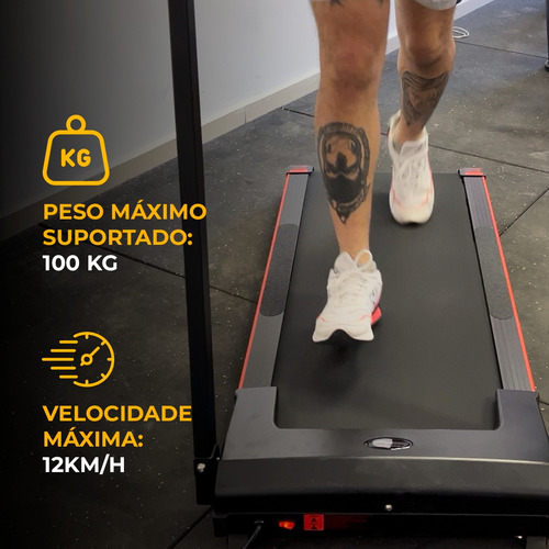 Esteira Ergométrica Elétrica 127/220V C/ Inclinação Ahead Home Cor Preto 127/220V
