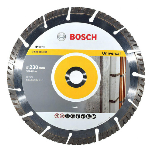 Disco De Diamante Bosch 2608615065 De 9 PuLG Corte Universal Color Gris/amarillo/blanco