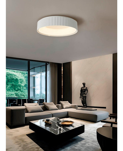 Plafon Techo Zumo M 47cm 35w Luz Calida 3000k Dimerizable Dabor Diseño Deco Estructura Blanco