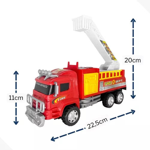 Caminhão de Bombeiro Infantil Carrinho de Brinquedo Resgate