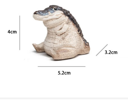 Figura Cocodrilo Todo Chiquito Todo Panzon 4cm Caiman Reptil