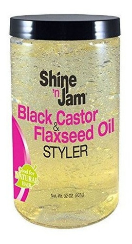 Ampro Shine N Jam Ricino Negro Y Aceite De Linaza Styler 32 