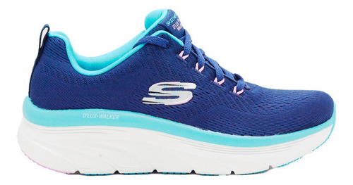 Tenis Skechers Mujer D'lux Walker - Fresh Finesse Azul - Bla