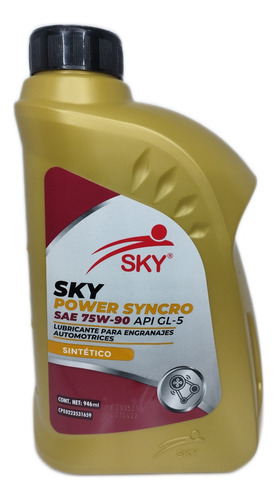 Aceite De Caja Sincronica Sintético Sky 75w90 Gl5