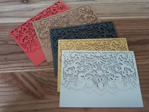 Sobre Calado Para Invitaciones Tarjetas 15 Casamiento