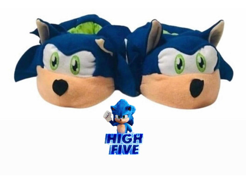 Pantuflas Chicos Sonic Acolchadas Termicas Antideslizante 