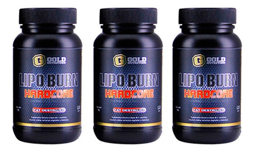 Lipo Burn Hardcore Gold Nutrition 3un X 120 Tabletas