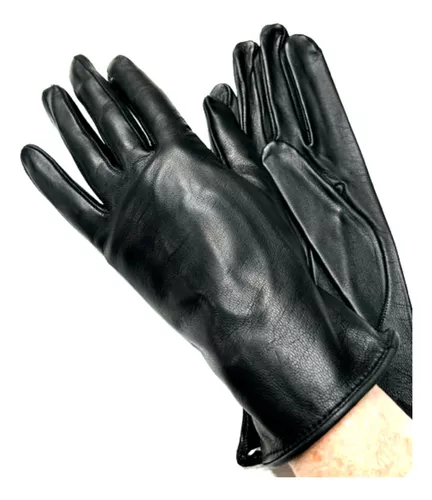 oem black leather guantes de cuero