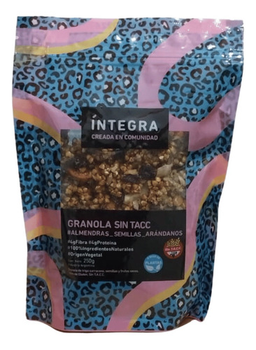 Granola Integra Sin Tacc Almendras Y Arándanos Por 250g