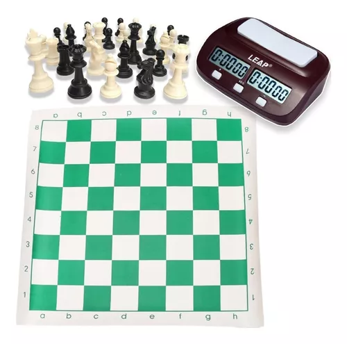 Kit Jogo de xadrez completo + Relógio Digital PQ9907S