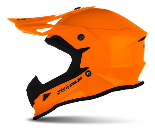 Capacete Etceter Solid Motocross Trilha Off Road Cor Laranja Tamanho do capacete 62
