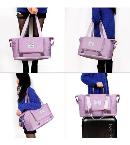 Imagen 3 de 7 de Bolso De Mano Plegable Gran Capacidad Ideal Para Tus Viajes