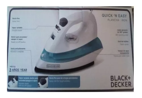 Plancha Vapor Irbd100 Antiadherente Blanca Black Decker BD00109