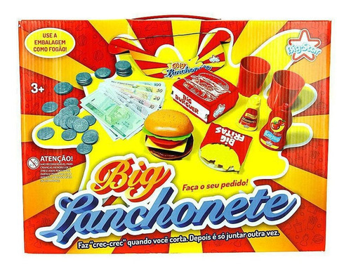 Brinquedo Infantil Big Lanchonete 14 Pçs Big Star