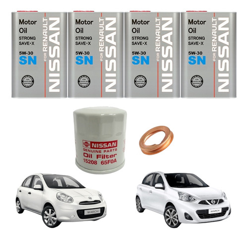 Aceite 5w30 Nissan March (2011-2019) 4ltrs.