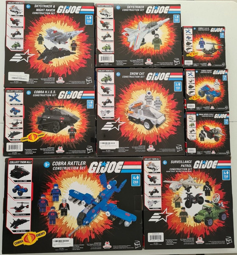 Gi Joe Construction Set: Paquete De 9 Sets De Vehiculos (Usado)