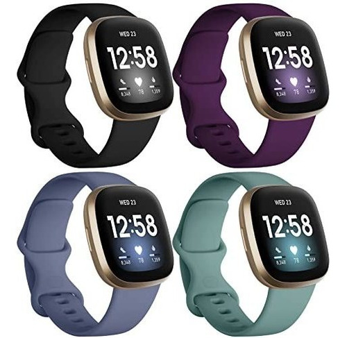 Malla Para Fitbit Versa 3 &sense X4  S Neg/mora/azulino/pino