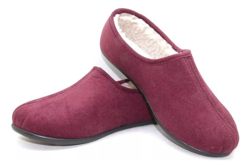 Pantufla Cerrada Hornito Con Corderito Mujer Hombre Abrigada
