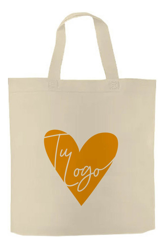 1000 Eco Bolsa Con Logo Una Cara Un Color 35x40x10 Cm M/t