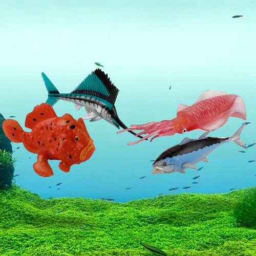 Simulación Vida Marina Animales Estatuilla Ayuda Para La C