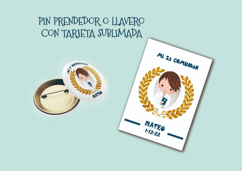 Pines Imán X10 + Tarjetas Cumpleaños, Bautismos, Comuniones