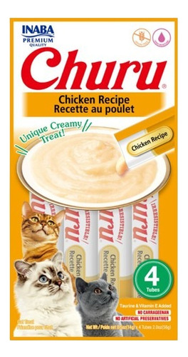 Premio Para Gato Snack Churu Sabor Pollo (56gr