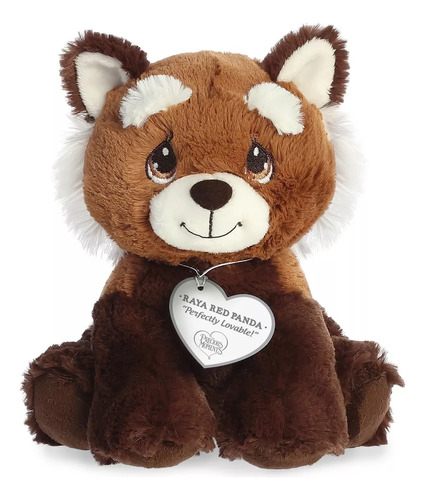 Cor Aurora Precious Moments Peluche Suave Oso Panda Rojo Beb