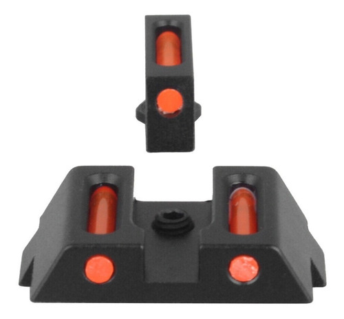 Mira Delantera Trasera Fibra Optica Glock 17,19,22,23,26,27