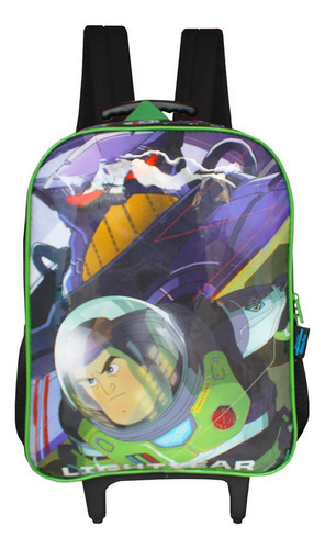 Mochila Escolar De Rodinhas Buzz Lightyear Toy Story Preto