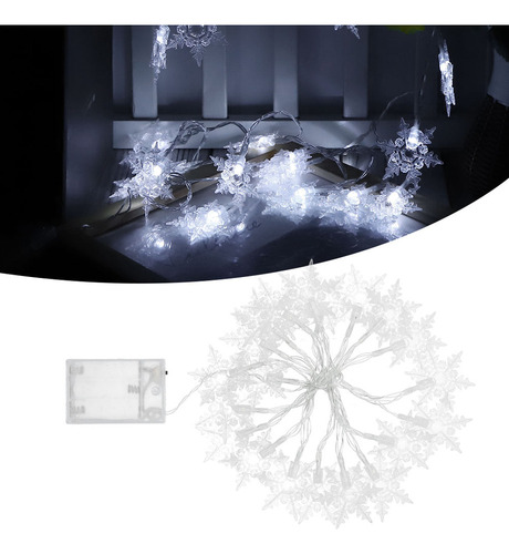Nuevo Cadenas De Luces Con Forma De Copo De Nieve 3m, Luz