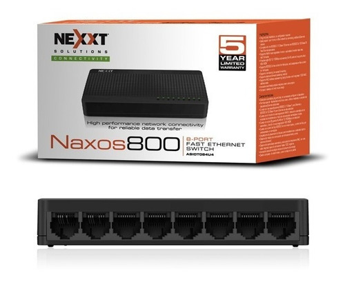 Switch Nexxt Naxos 800 De Escritorio 8 Puertos 10/100 Mbps 