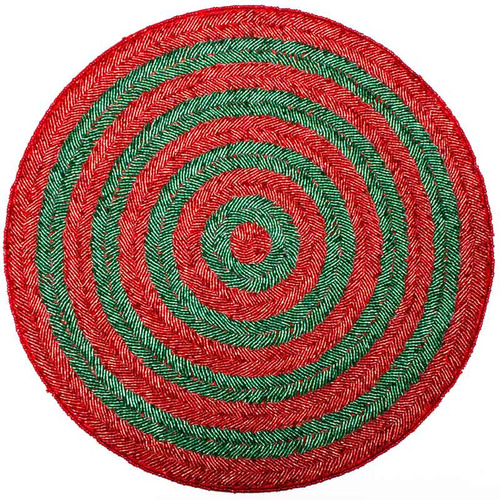 Individual Para Mesa De Canutillos Tejido Artesanal 40x40 Cm