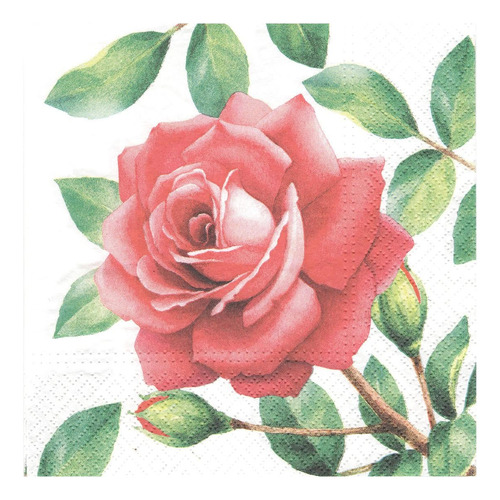 Imagen 1 de 2 de Servilleta Decoupage Rosa Maravillosa