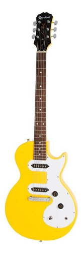 Guitarra eléctrica Epiphone Les Paul Melody Maker E1 de álamo sunset yellow con diapasón de palo de rosa