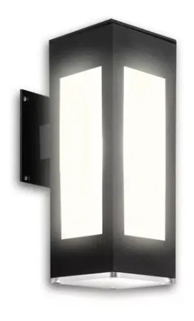 Aplique Luminaria De Exterior 3 Vidrios Lampara E27 Aluminio