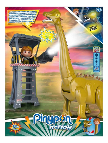 Pinypon Action Diplodocus Y Torre De Vigilancia (pnc27000)