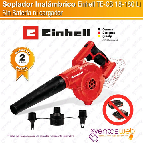 Imagen 3 de 7 de Sopladora Taller Hojas E Inflador Inalambrico Einhell 2 En 1