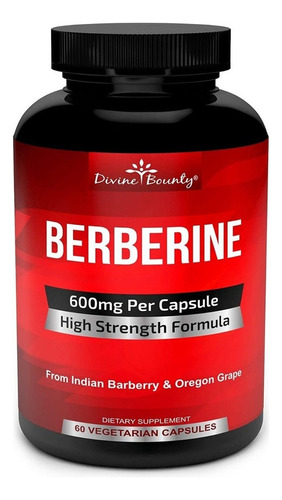 Berberina Pura Complex 600 Mg  Berberina Hcl 60 Capsulas 