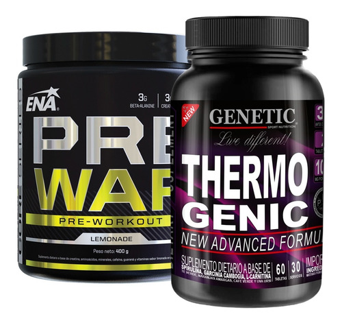 Pre War Entreno Thermogenic Genetic Quemador Fuerza Energia