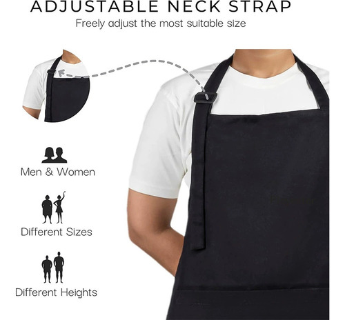 Delantal Ajustable Impermeable: Para Camareros Y Cocinas Dom