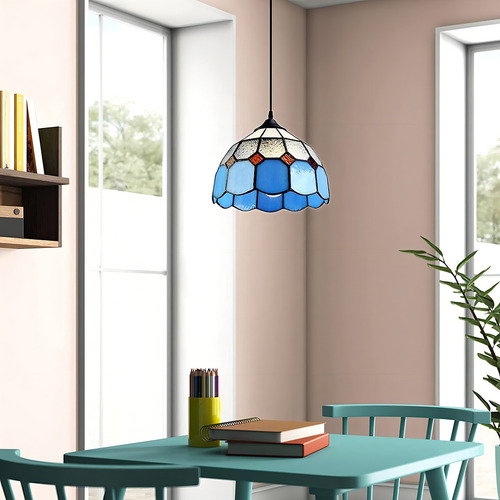 Stepeak Tiffany Style Plug In Pendant Light Mini Chandelier