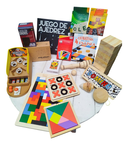 Combo Ludoteca 17 Juegos De Mesa Familiares Kit Juegos Bar