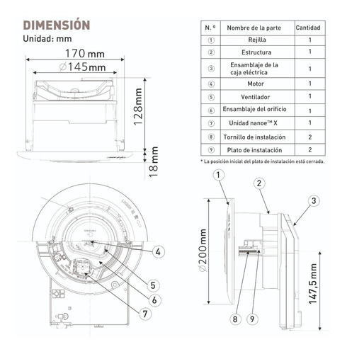 Purificador De Aire Panasonic Fv-15csd126 Nanoe X Air-e Color Blanco