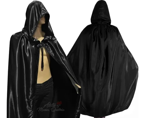 comprar Capa Exu Capuz Cor 100% Preto Tecido Cetim Dupla Camada