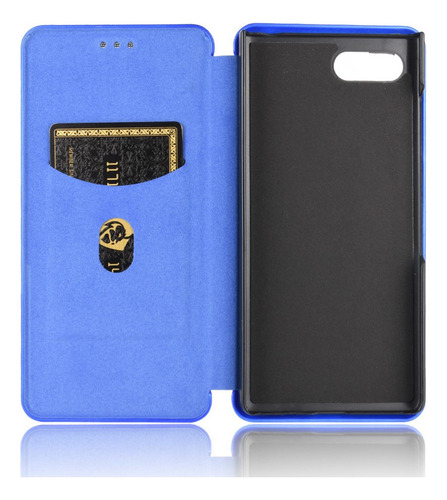 Funda Con Tapa Anticaída De Fibra De Carbono Para Blackberry