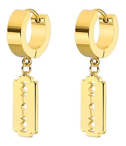 Aretes Pendientes Candado Color Oro Minimalista Hombre Mujer