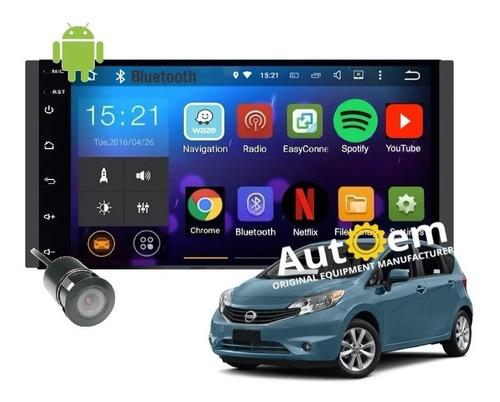 Kit Radio Android 12.0 Wifi Waze Nissan Note 2013 Al 2018