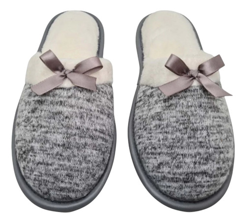 Pantuflas Dama Calzatura 10077 Confort Ligeras Lavables Gris